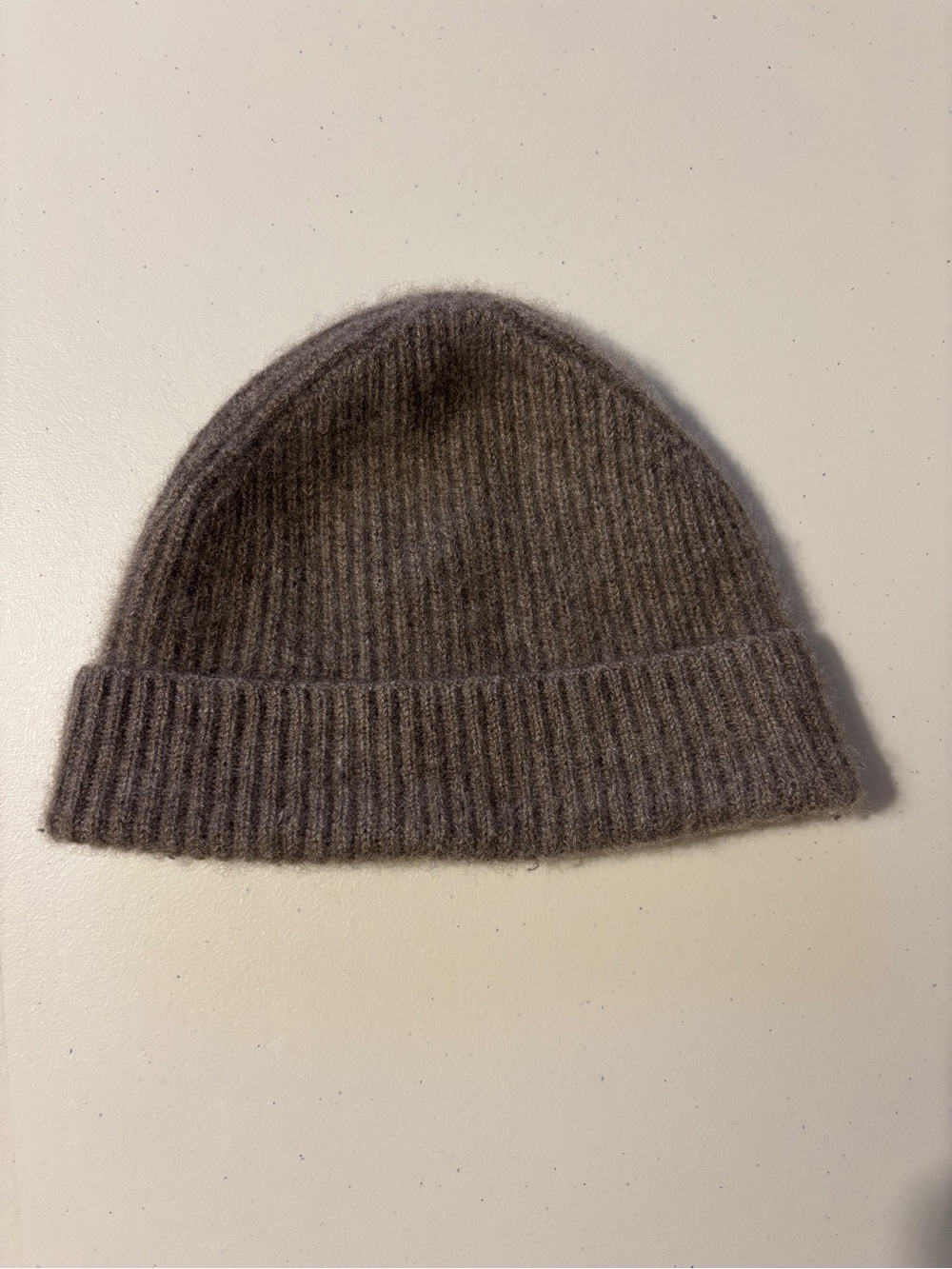 Androgynous Cashmere Beanie Fisherman Ribbed Medium Weight Elevated Basic Soft - Picture 1 of 7